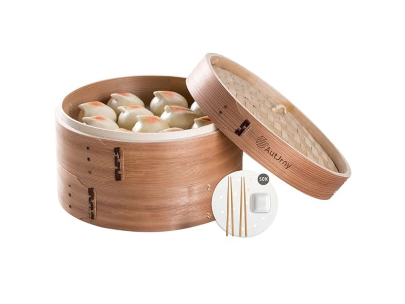 اشترِ سلة بخار الخيزران لقدر 8 تورتيلا