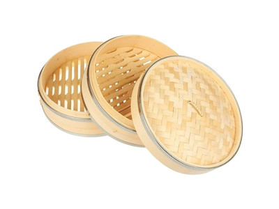 سلة بخار الخيزران ذات طبقتين من مصنع الخزائن