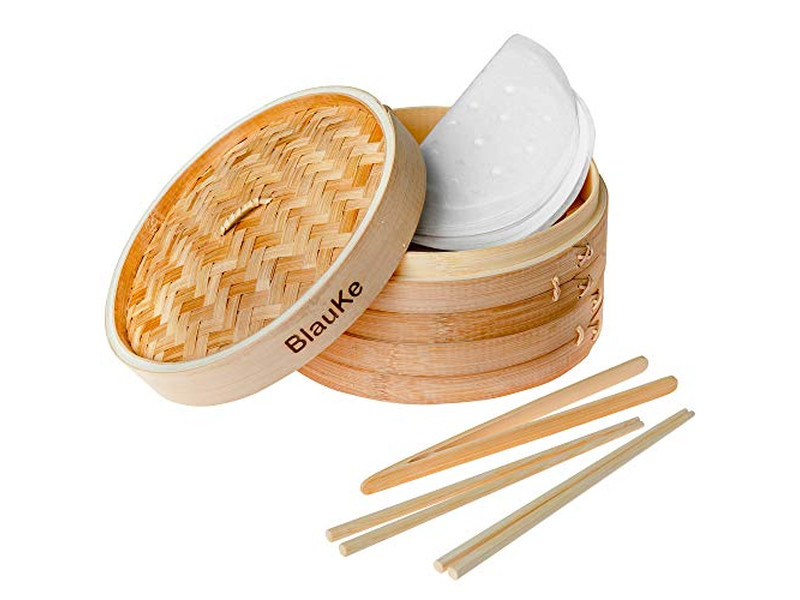 حشوات الأواني الكبيرة المصنع سلة بخار الخيزران