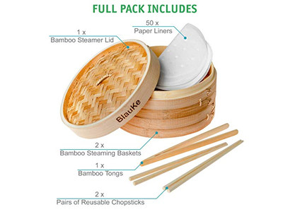 حشوات الأواني الكبيرة المصنع سلة بخار الخيزران