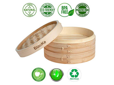 حشوات الأواني الكبيرة المصنع سلة بخار الخيزران