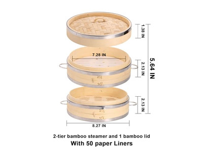 وعاء ذهبي للأرز بالغاز وأعشاب البحر سلة بخار الخيزران