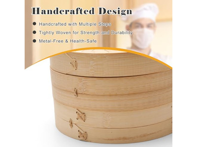 وعاء كعك البخار الآلي سلة بخار الخيزران