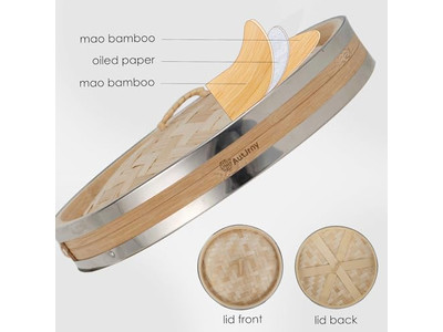 مجموعات أواني الطهي سلة بخار الخيزران