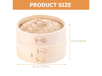 منتجات أواني البخار سلة بخار الخيزران ثلاثية الطبقات