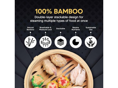 سلة بخار الخيزران لطهي كعك الأرز