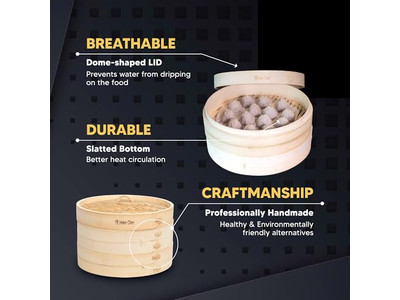 سلة بخار الخيزران لطهي كعك الأرز