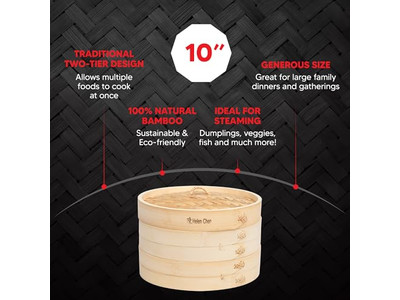 سلة بخار الخيزران لطهي كعك الأرز