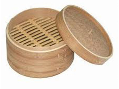 سلة بخار الخيزران لتصفية البيض المطهي على البخار