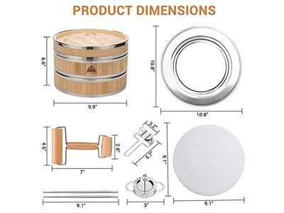 سلة بخار الخيزران الأساسية